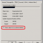 Active Directory - Protect an OU from accidental deletion